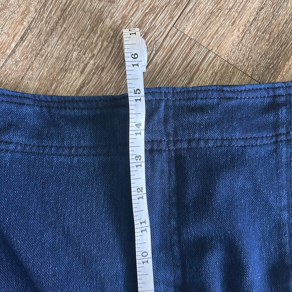 Anthropologie Pilcro High-Waisted Dark Denim Cropped Pants, Utility Boho Chic - Picture 4 of 10